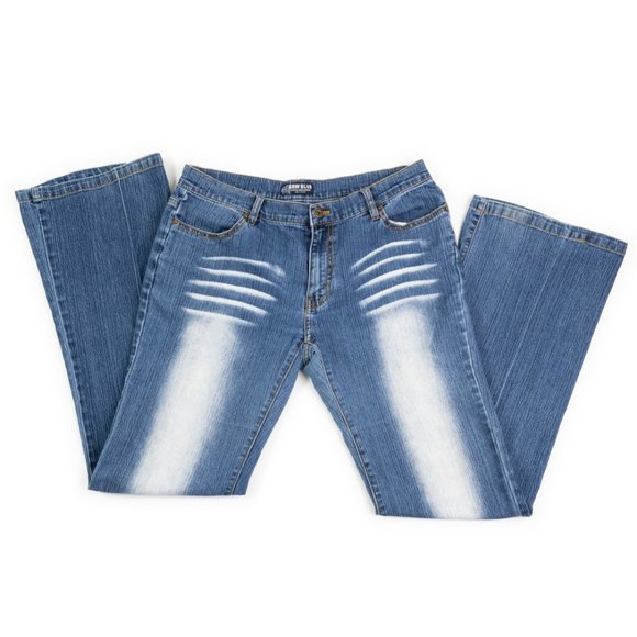 RAW BLUE boot cut jeans w/acid wash detail size 13 - Picture 6 of 8